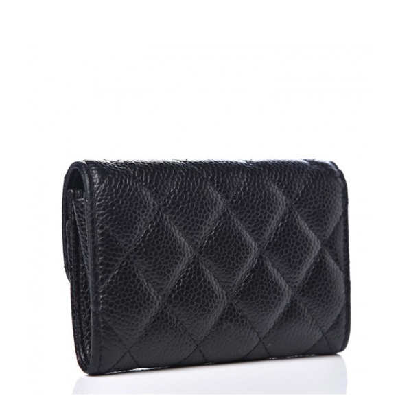 Authentic Chanel Caviar Quilted Flap Card Holder Wallet - Picture 4 of 8